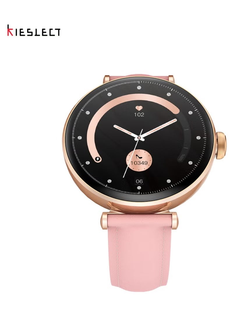 KIESLECT - KIESLECT Smartwatch Pura Reno with 1.19" AMOLED Display , GPS, health tracking modes, and supports Bluetooth calling, Dual strap - Gold - Image 1