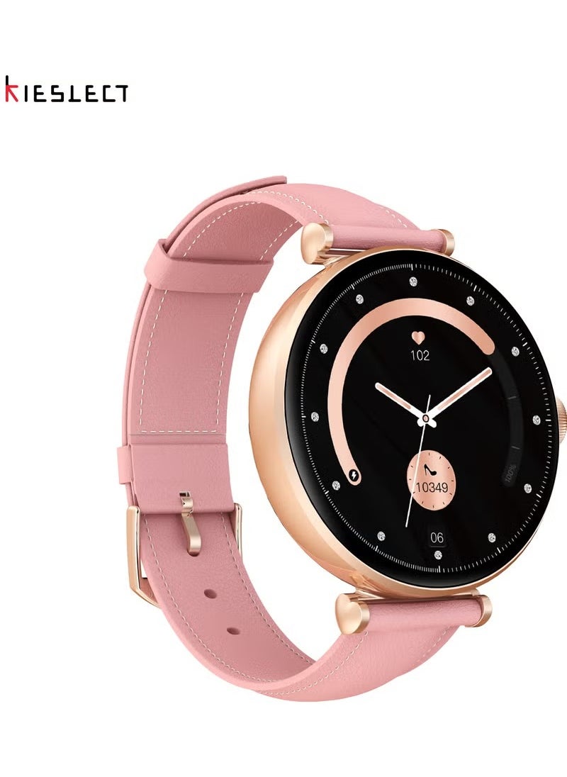 KIESLECT - KIESLECT Smartwatch Pura Reno with 1.19" AMOLED Display , GPS, health tracking modes, and supports Bluetooth calling, Dual strap - Gold - Image 1