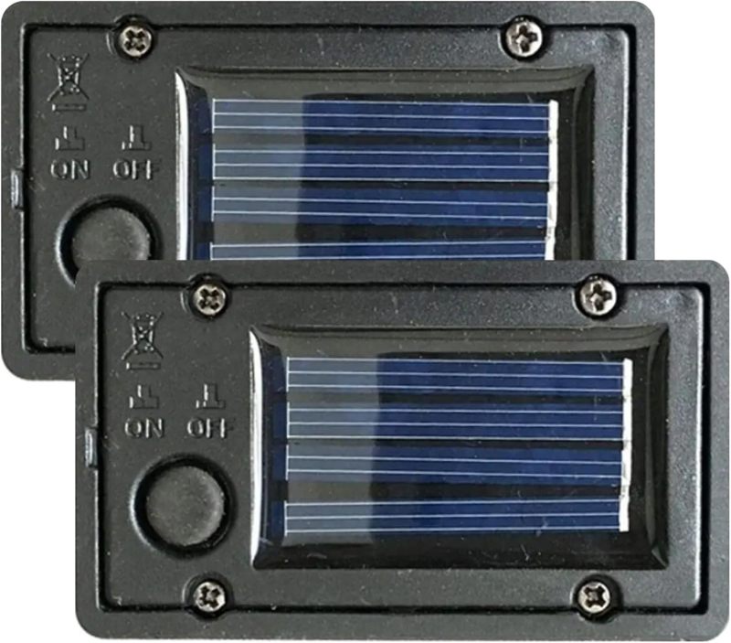 2pcs Solar Batteries For Outdoor Solar Lights, Waterproof Battery Box Replacement,Solar Light Replacement Top, Replacement Solar Light Tops With Light Sensor,2.8x1.6 - Image 1