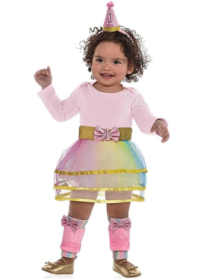 Generic Little Girl's 1st Birthday Costume | Pastel Color | 1 Set 