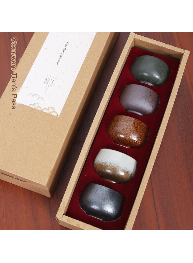 Excellent Stoneware Five Elements Cup Gift Box - Image 2