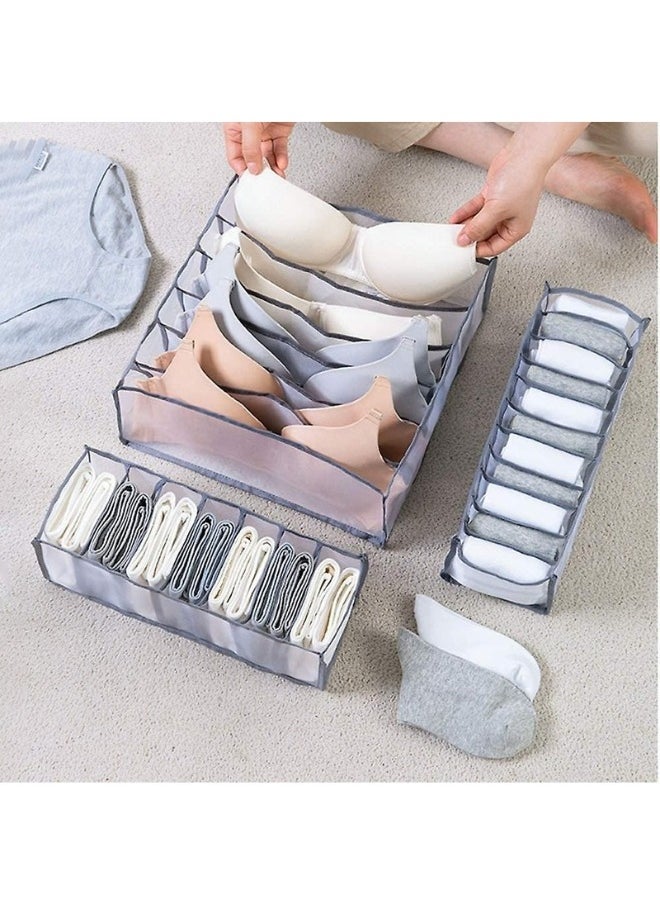 Generic 3 Pack Foldable Drawer Organizer Closet Organizer Drawer Suitable For Underwear/Underpants/Socks/Bra/Panties/Ties  - Image 1