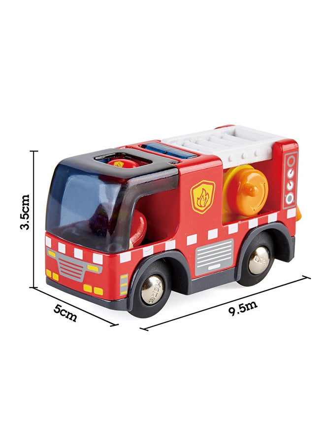 هيب شاحنة إطفاء هايب مع صفارة وسلالم متحركة | مجموعة ألعاب رجال الإطفاء من قطعتين مع إضاءة وصوت | لعب تخيلي للأطفال | طلاء آمن - Image 4