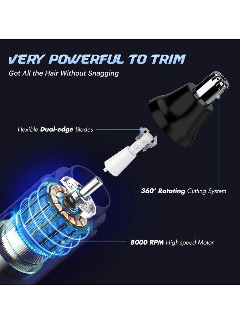 Electric Nose and Ear Hair Trimmer, Battery,Powered Grooming Tool for Facial Hair Removal - Image 3