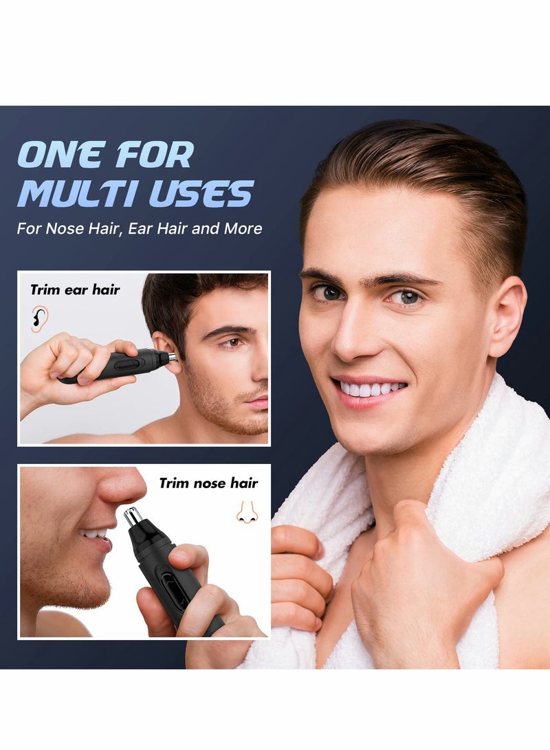 Electric Nose and Ear Hair Trimmer, Battery,Powered Grooming Tool for Facial Hair Removal - Image 2