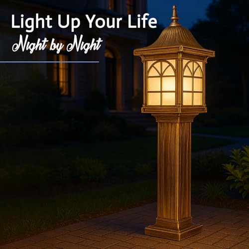 GIGAWATTS Duplex BOLARD 24 Outdoor Garden Light – 101% Rust & Waterproof Die-Casting Aluminum Exterior Lamp for Garden, Boundary Street & Home Entrances (B22 Holder, Bulb Not Included, Grey) - Image 4