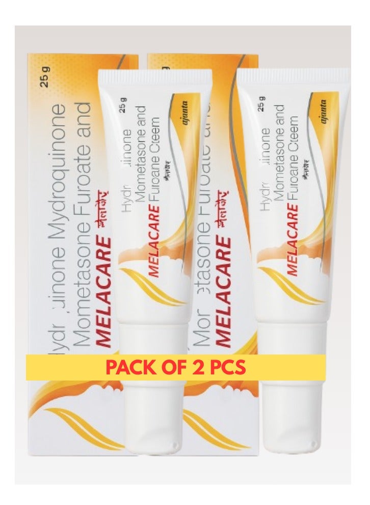 Ajanta Pack Of 2 Melacare Cream For Face Melasma Hyperpigmentation Dark Spots Skin Wrinkles 25g