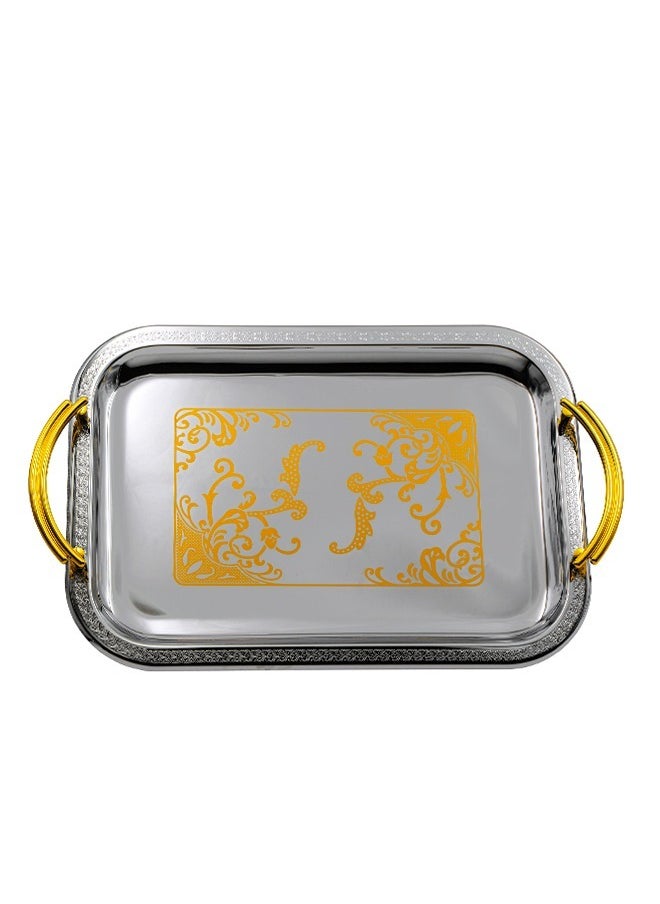 BASURRAH 3 Pieces Steel Serving Tray Set  - Image 2