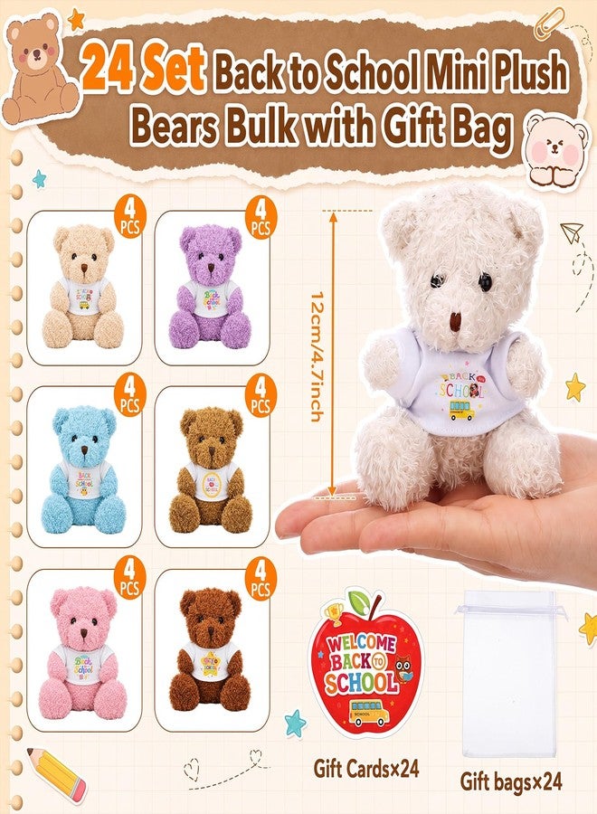 Poen 24 Sets Back to School Gifts for Student 4.7Inch Mini Stuffed Bear - Image 2