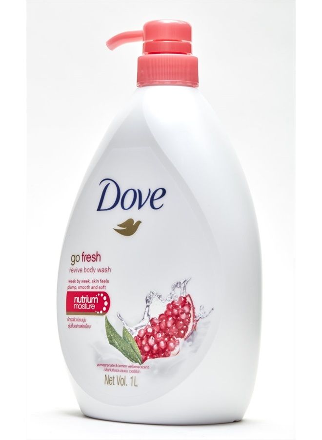 Dove غو فريش ريفيف غسول الجسم، رائحة الرمان والليمون العطري، 33.8 أونصة (1 لتر) النسخة الدولية - Image 5