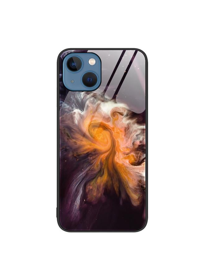 اس-توب جراب هاتف iPhone 13 بنمط رخامي من الزجاج الواقي - Image 1