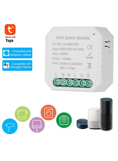 Tuya MINI DIY One Way Smart Switch Small Body APP Remote Control WiFi Switch Timer Light Switch
