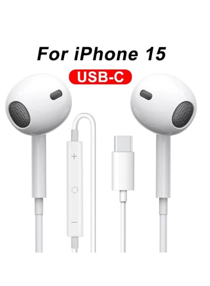 JAJEEK Lightning Wired Headphones Semi In-Ear HiFi Bass Music Earbuds with Mic - Type-C & 3.5mm Compatibility, Handfree Earphones for Samsung, Xiaomi, iPad & More - Image 1