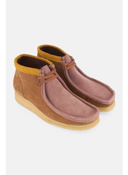 clarks Men Wallabee Lace Up Ankle Boots, Tan  - Image 1