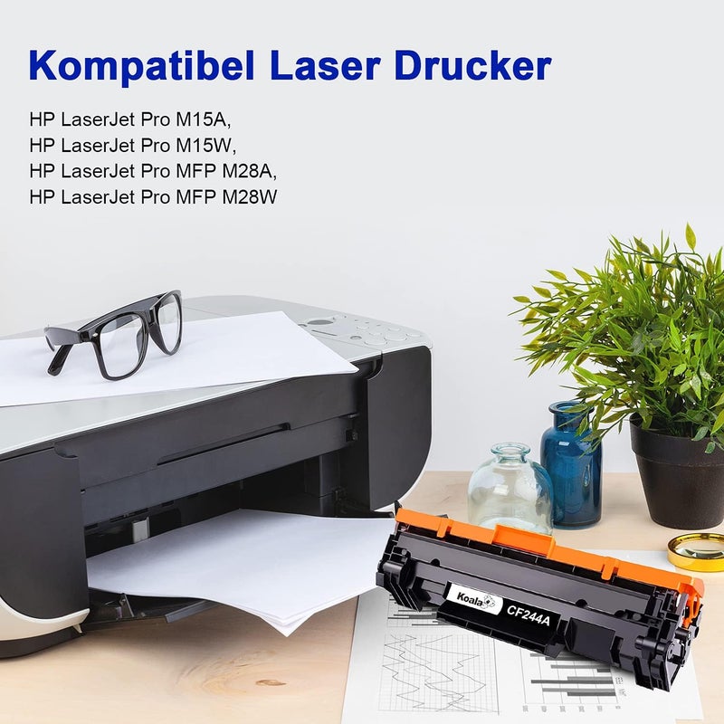 Koala Compatible Toner Cartridge Replacement for HP 44A CF244A for HP LaserJet Pro MFP M28A M28W M15A M15W Printer (Black, 2 Pieces) - Image 2