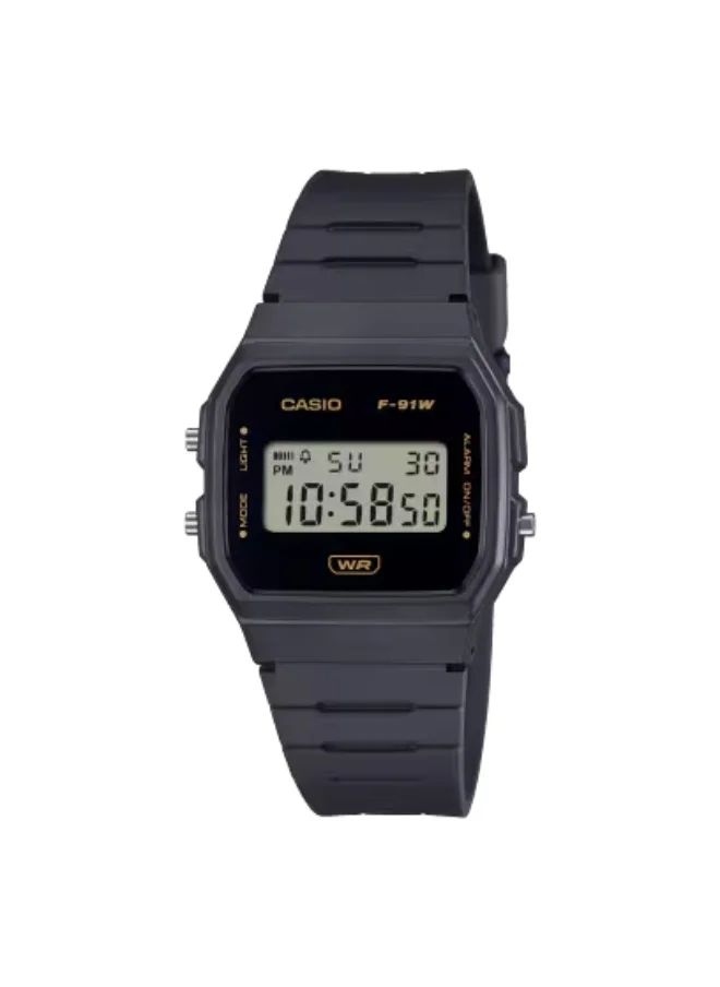كاسيو Unisex Resin Digital Watch F-91WB-8ADF - 35.2 mm