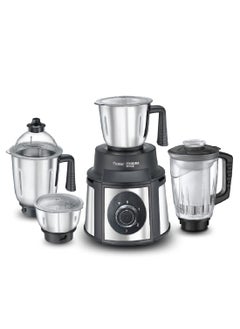 PRESTIGE Prestige 1000 Watts Endura Mixer Grinder 4 Jars (3 Stainless Steel Jar + 1 Juicer Jar)| Sturdy Stainless Steel Body| Ball Bearing Pure Copper Motor| 4 Super Efficient Blades| Black & Silver  - Image 1