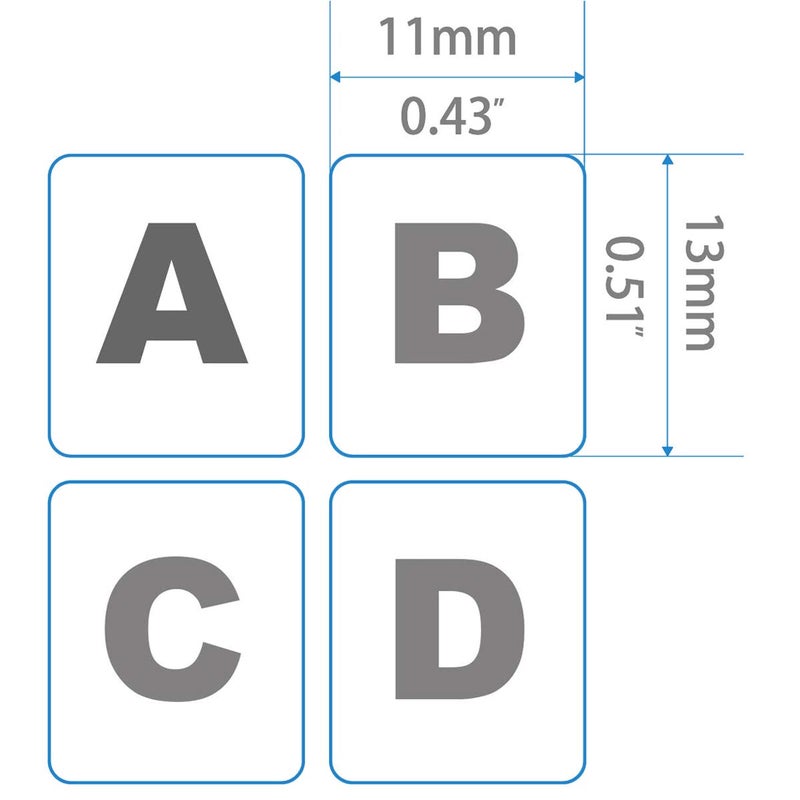 MUBUY-GOL 2 Pack Universal Arabic Keyboard Stickers, Transparent Background, with Blue Lettering for Computer Laptop Notebook Desktop, Replacement Computer Keyboard Stickers (Arabic) - Image 5
