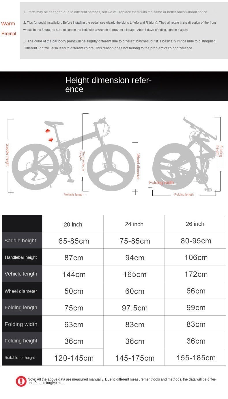 توري دراجة توري LH الجبلية القابلة للطي – عجلات 24/26 إنش،24 سرعة، هيكل فولاذي عالي الكربون، جنط ألمنيوم ماغنسيوم متكامل، امتصاص صدمات أمامي، فرامل قرصية مزدوجة، للرجال والنساء، أسود وأبيض - Image 3