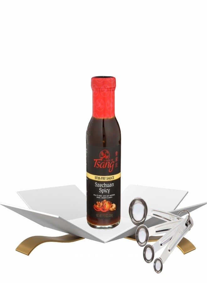GROVE House Of Tsang Sauce Stir-Fry Szechuan (11.5 OZ.) Bundle with Measuring Spoon for Cooking, Marinade Mixing and Flavor Portioning - Gift Set (2 Items) - Image 1
