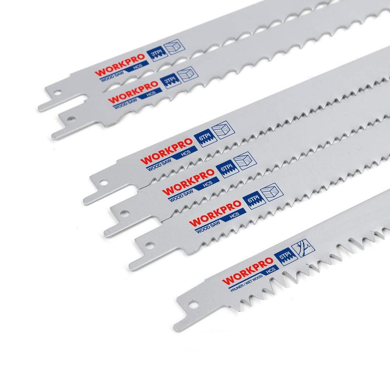 WORKPRO مجموعة شفرات منشار مترددة WORKPRO مكونة من 32 قطعة - شفرات منشار لقطع المعدن/الخشب، شفرات منشار تقليم مع حقيبة تنظيم - Image 4