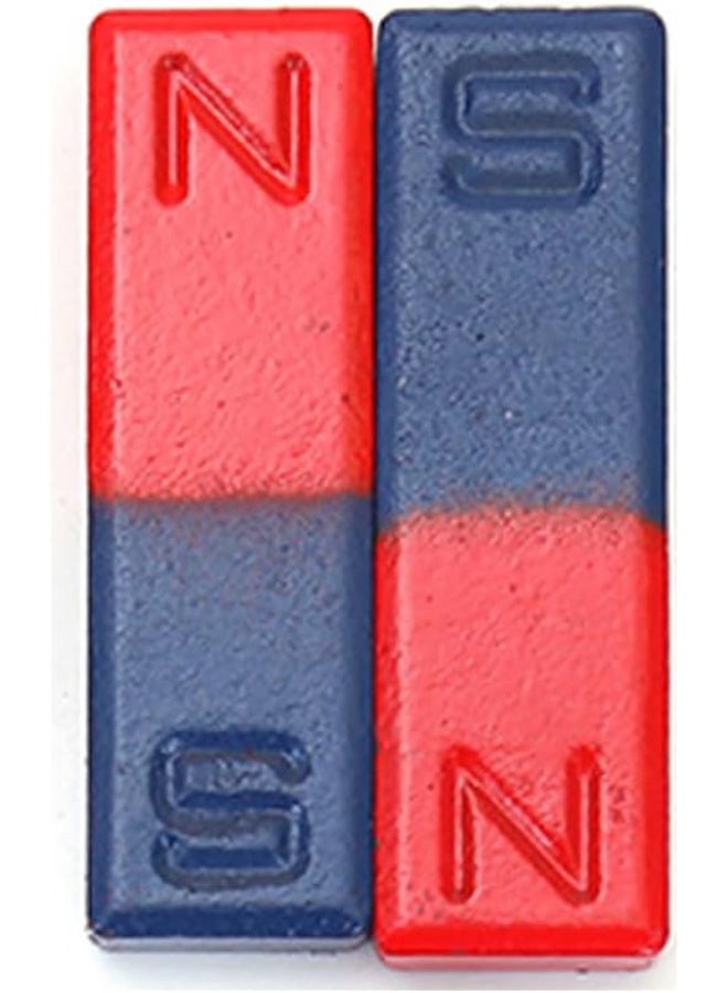 VITION 4 Pack Magnetic Bars Toys for Physics Experiment and Lab Science Education Supplies 50x15mm (Blue/Red) - Image 2