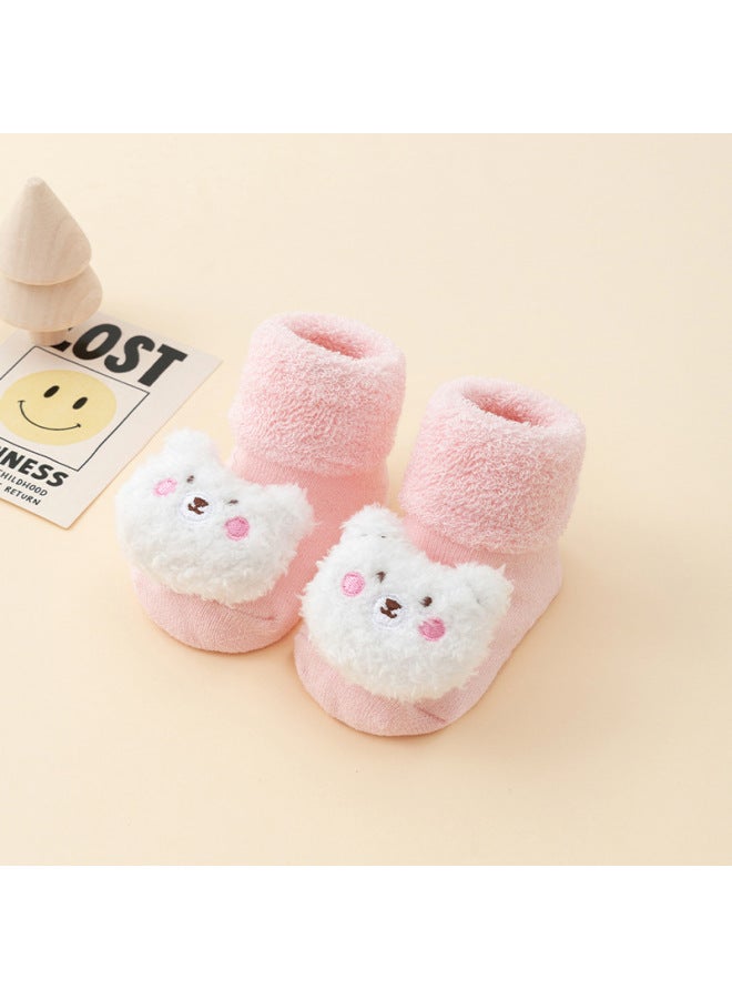 Baby Socks Autumn And Winter A Cotton Plus Velvet Padded Baby Dispensing Non-slip Tube Floor Socks 1