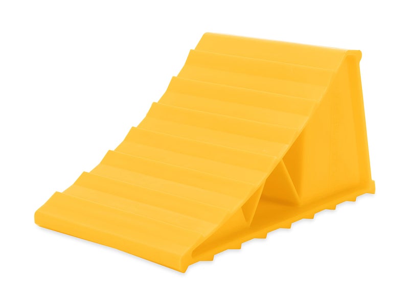 Camco 44432 Wheel Chock Without Rope Helps Keep Your Trailer or RV in Place Pack of 1 Yellow