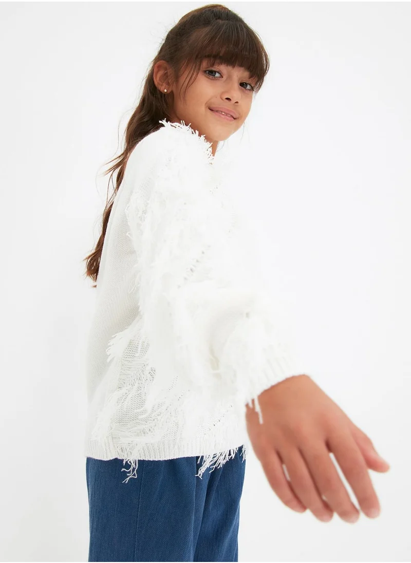 trendyol Kids Fringed Sweater