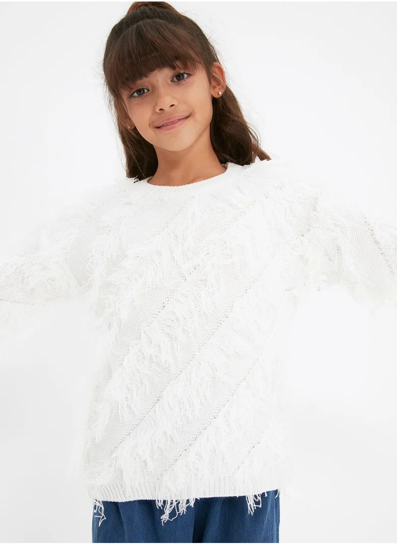 trendyol Kids Fringed Sweater