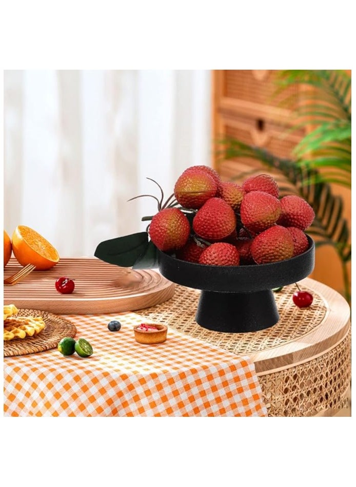 Generic Ceramic Footed Bowl - 5 inch Decorative Pedestal Bowl Fruit Bowl Fruit Tray Dessert Display Stand Serving Dishes for Home Kitchen Counter Centerpiece Table Decor - Black  - Image 5
