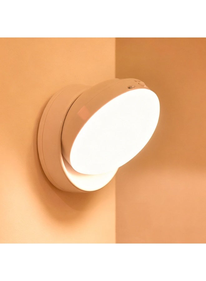 Rechargeable  Magnetic Motion Sensor Night Light, USB Rechargeable  Battery Powered Dual‑Use LED Wall Lamp, 360° Rotatable Stick‑on Wall Light for Bedroom, Stairway, Kitchen, Closet, Hallway, Emergency Lighting - Image 1