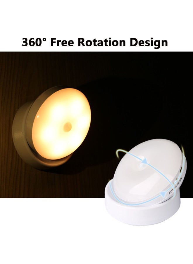 Rechargeable  Magnetic Motion Sensor Night Light, USB Rechargeable  Battery Powered Dual‑Use LED Wall Lamp, 360° Rotatable Stick‑on Wall Light for Bedroom, Stairway, Kitchen, Closet, Hallway, Emergency Lighting - Image 5