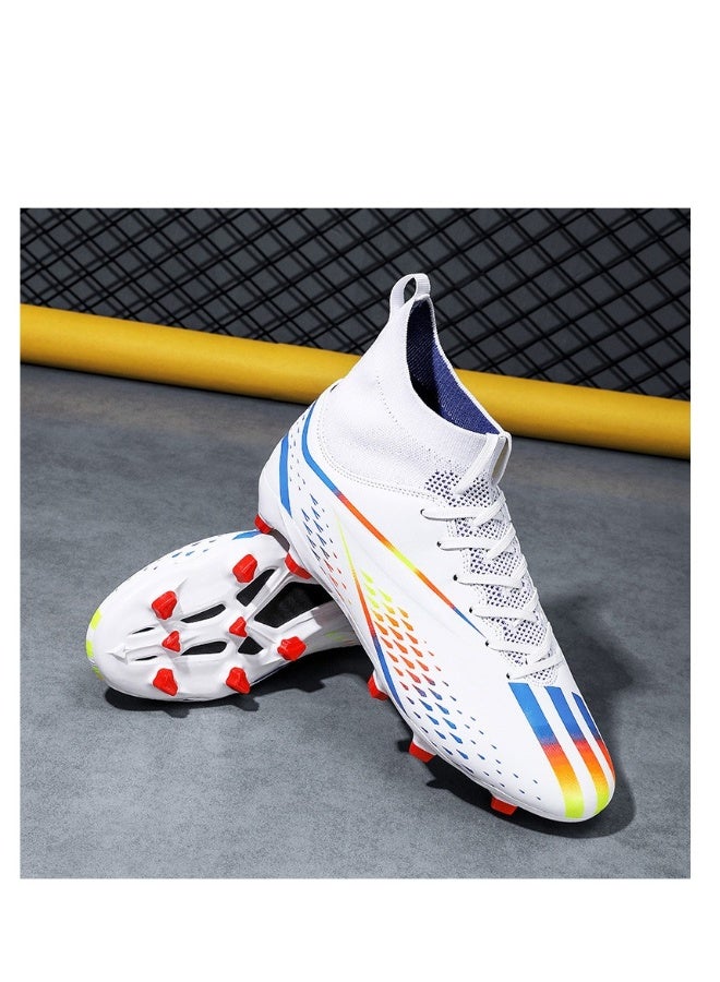 Beauenty Spike sneakers TF training shoes Football shoes non-slip(Spike bright white)  - Image 2