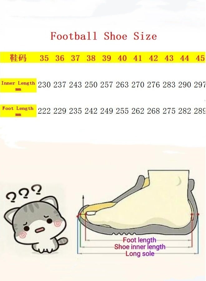 Beauenty Spike sneakers TF training shoes Football shoes non-slip(Spike bright white)  - Image 4