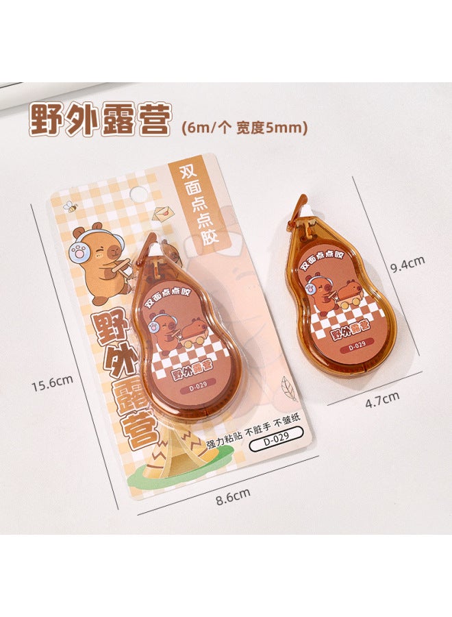 HELPS Creative Kapibara Dot Glue Student-specific Large Capacity Double-sided Glue Dolphin High-value Handmade Journal Tape - Image 1