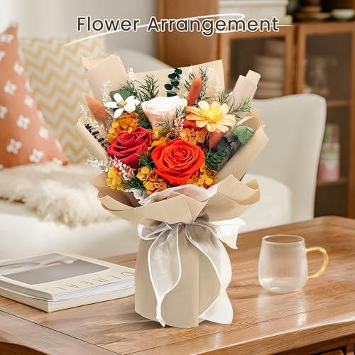 QOEAZY Flowers for Delivery, Preserved Flowers Bouquet with Gift Box, Rose Gifts for Women Mom Grandma - Image 5