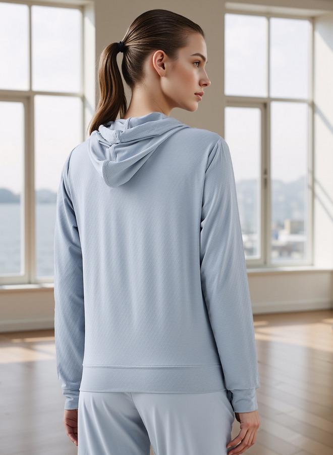 آكتف هودي بسحاب وجيوب بنقوش بارزة - Image 3