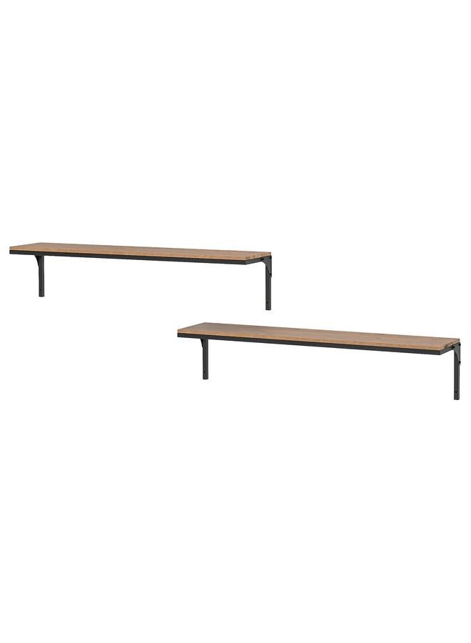 Zaboon Wall Shelf Combination, Black - Image 1
