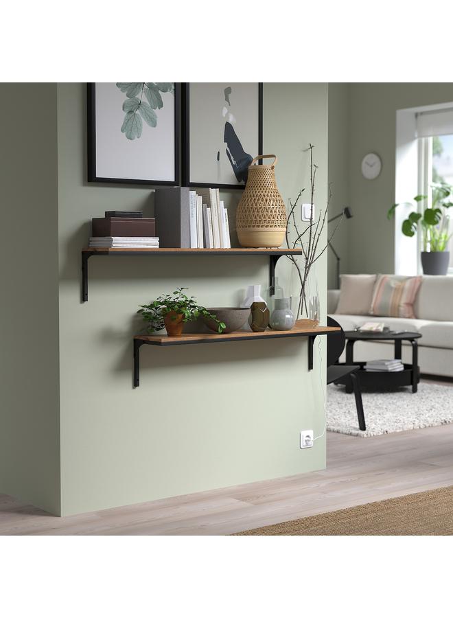 Zaboon Wall Shelf Combination, Black - Image 2