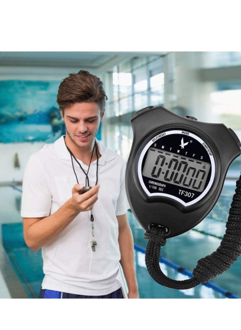 Captaintech - Timer, Professional Digital Sports Stopwatch Timer, Shockproof Stopwatch with Extra Large Number Display, Great for School Community or Personal, Track Field Events and Swim Events - Image 1