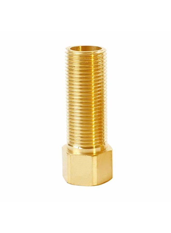 Hooshing 1/2" Female to 1/2" Male NPS Straight Thread Brass Extension Pipe Fitting, Length 2.76 Inch/70 mm - Image 1