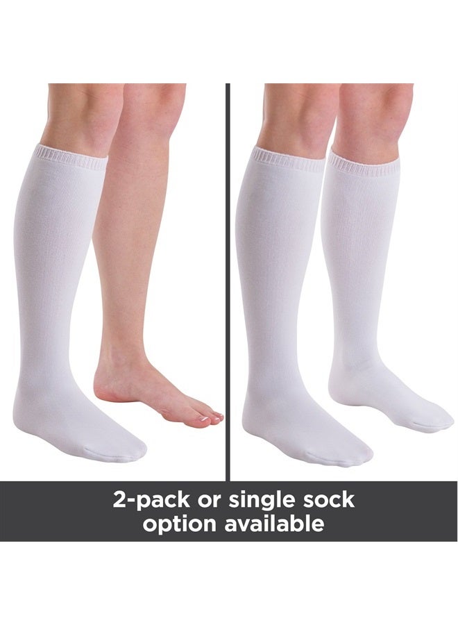 BraceAbility Replacement Sock Liner for Orthopedic Walking Boots | Medical Tube Socks to Wear Under Air Cam Walkers and Fracture Boot Casts (High-Top (Pack of 2))