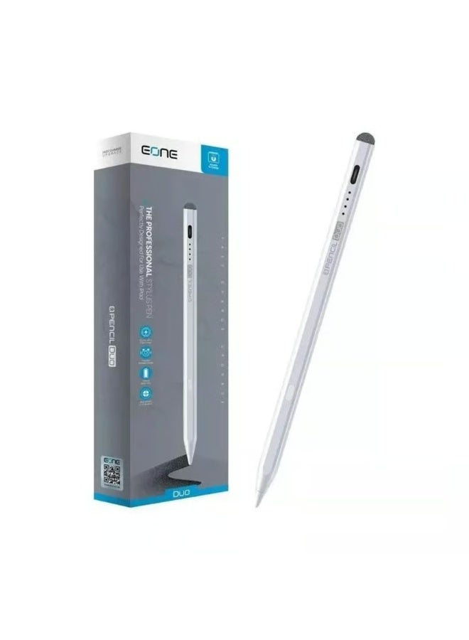 Eone Duo Professional Stylus Pen for iPad - Wireless & Type-C Charging, Palm Rejection & Tilt Sensitivity - White - Image 1