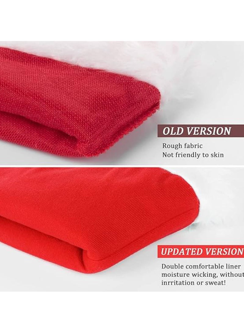 Festive Gallery Santa Hat Christmas Hat Unisex Velvet Christmas Hats Extra Thicken Fur Xmas Hat for New Year Festive Party 2PCS - Image 5