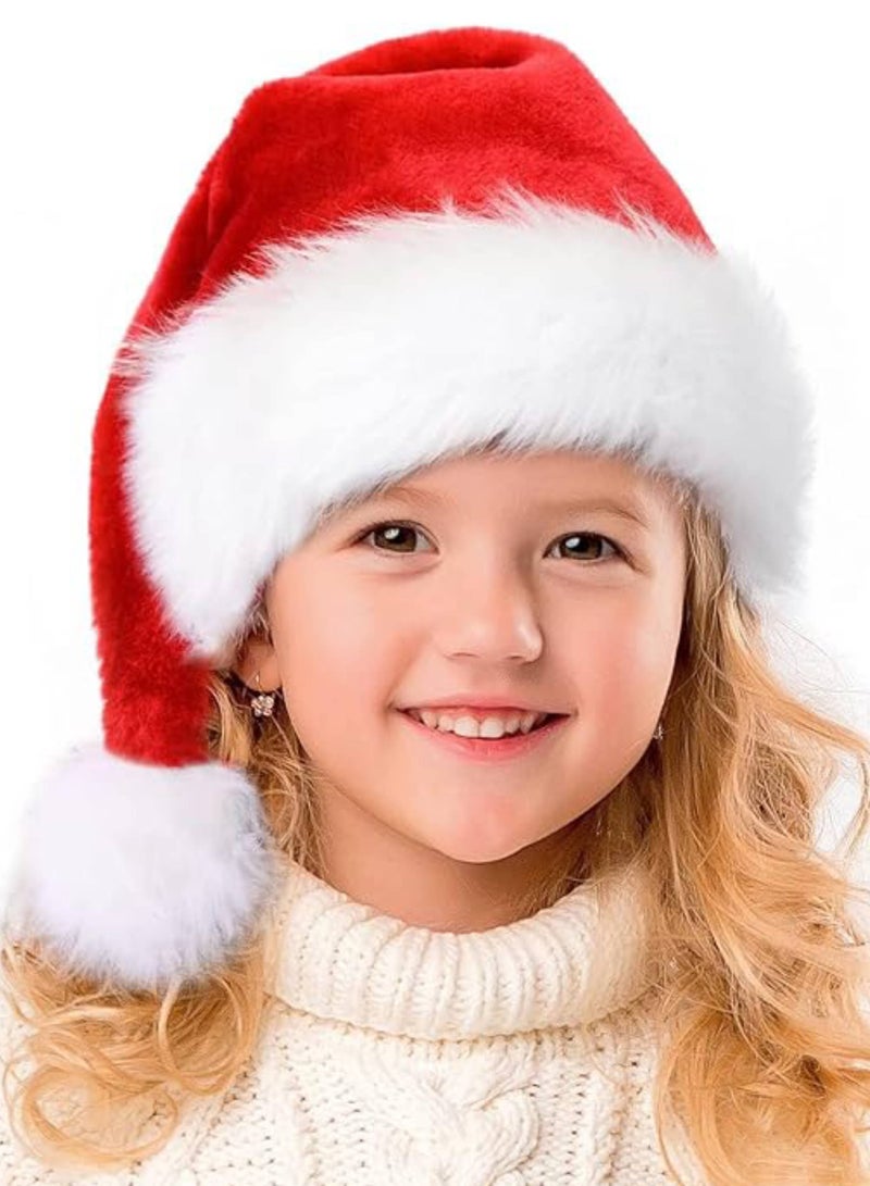 Festive Gallery Santa Hat Christmas Hat Unisex Velvet Christmas Hats Extra Thicken Fur Xmas Hat for New Year Festive Party 2PCS - Image 2