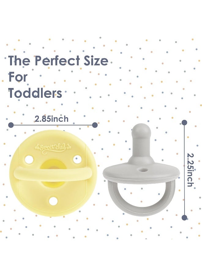 Sweet Child Pacifiers 0-18 Months, Set of 6 Ultra-Light Silicone Binkies with Collapsible Handle & 3 Air Holes for Added Safety, Best Newborn Pacifiers for Baby Boys Or Girls - Image 4