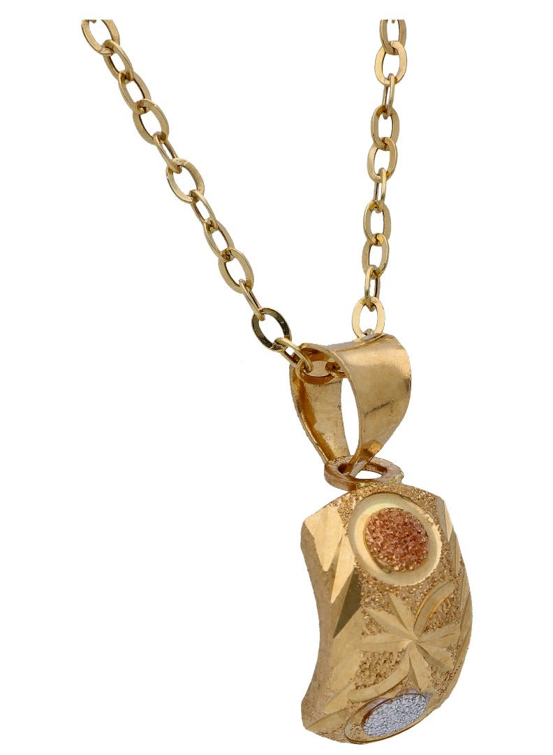 FK Jewellers Gold Rectangle Shaped Pendant Set 18KT  - Image 4