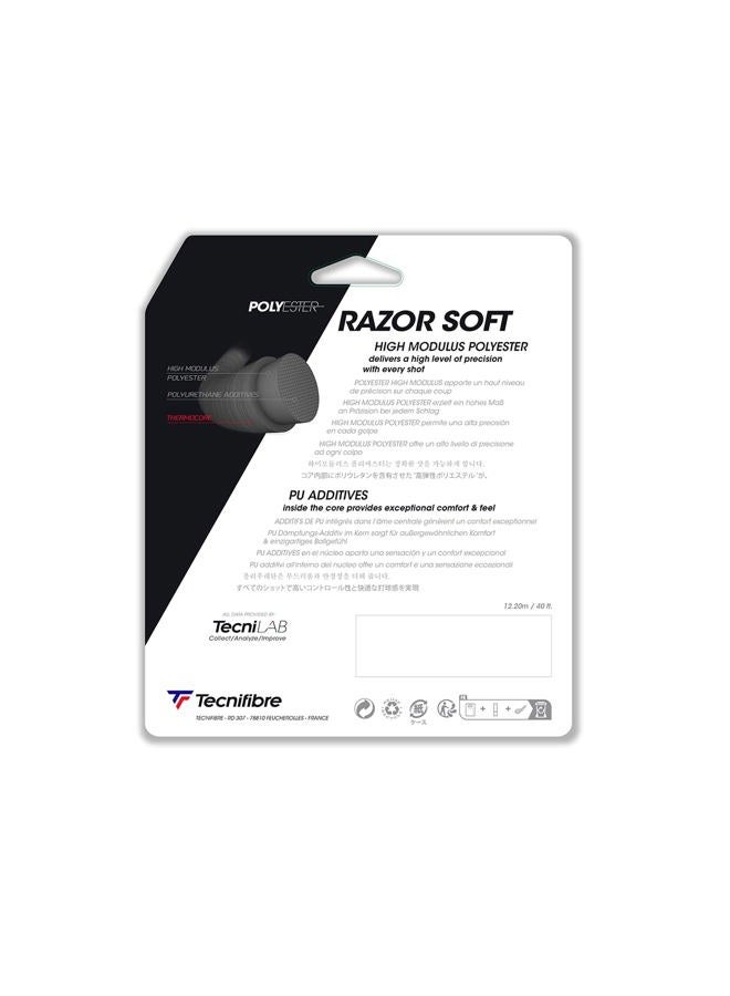 TecniFibre Razor Soft Monofilament Polyester Tennis String 1.25mm Carbon - 12m Set - Image 2