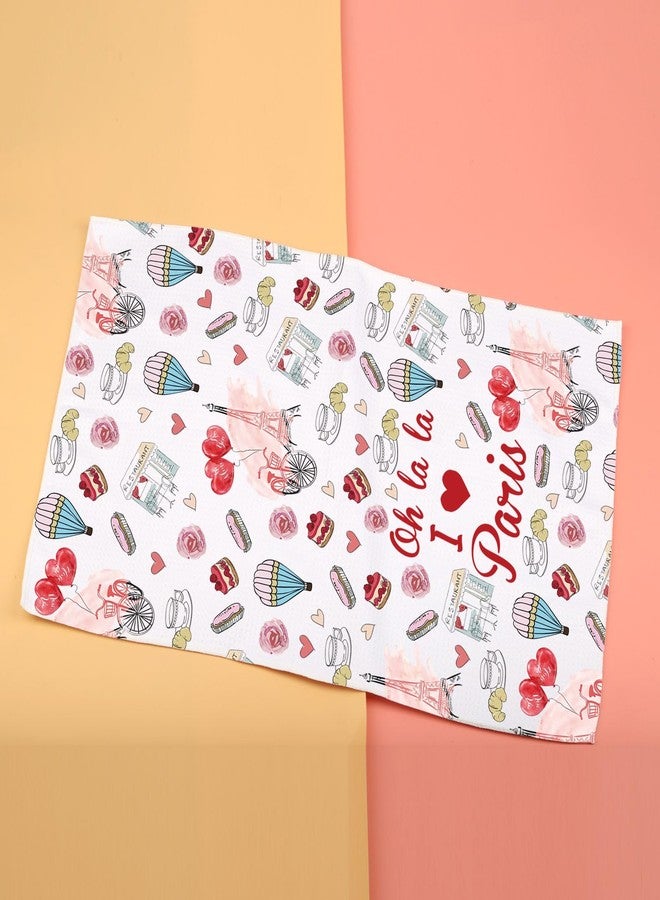 PXTIDY Paris Kitchen Towel Paris Housewarming Paris Souvenirs Gift Eiffel Tower France Paris Tea Dish Towel (Oh la la I Love Paris Towel) - Image 5